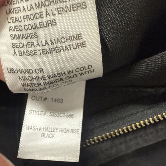 Articles of Society Womens Sz 27 Black Coated Crop Jeans Mid Rise Stretch - Picture 8 of 10